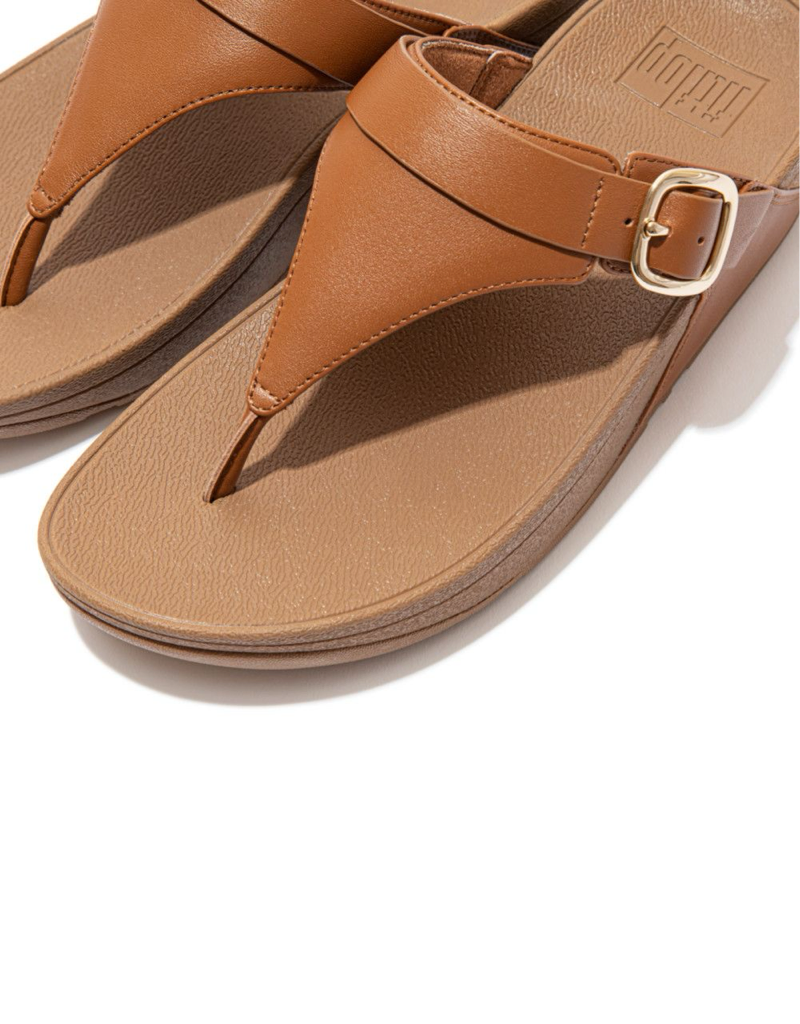 Lulu Leather Adjustable Sandal in Light Tan