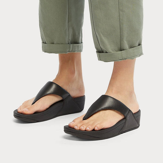 Lulu Leather Sandal in Black