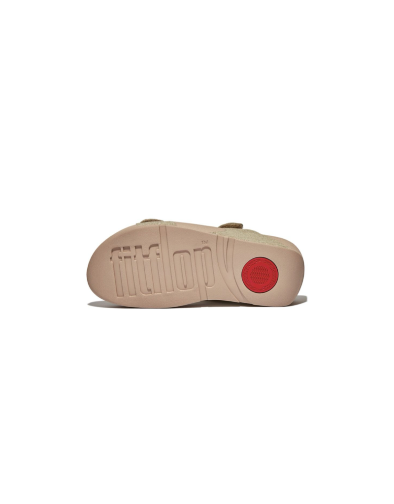 Lulu Adjustable Shimmerlux Slide in Latte Beige