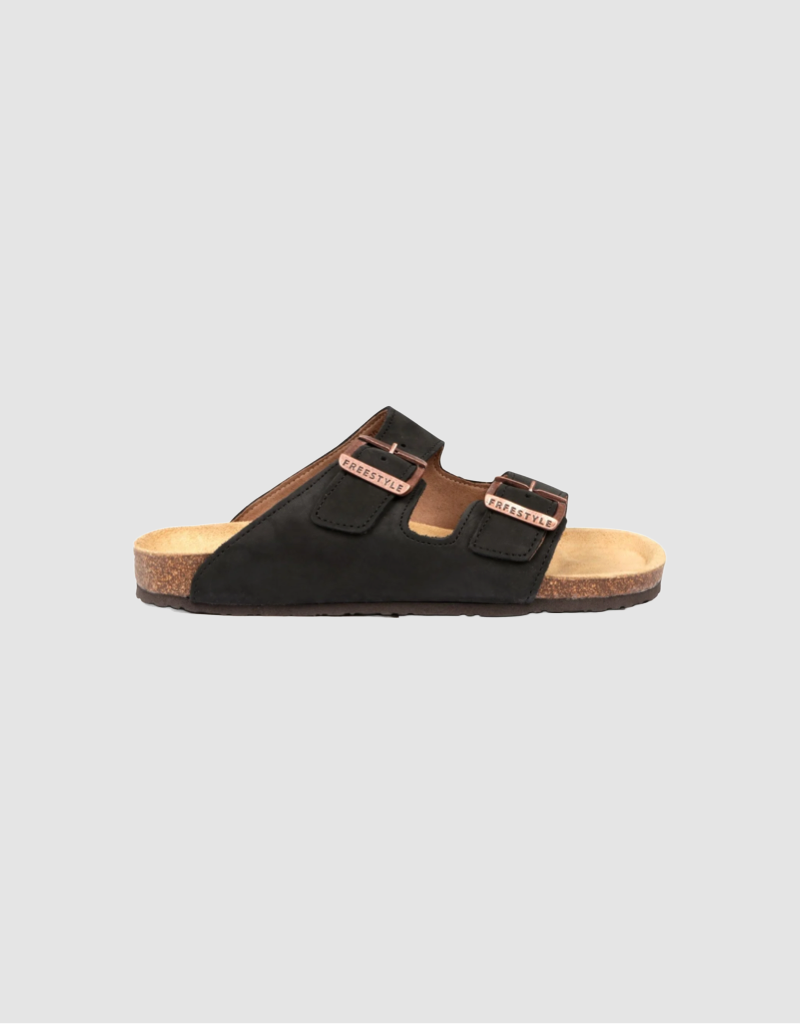 Mattheus Nubuck Sandal in Black