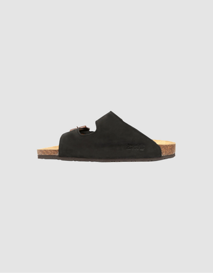 Mattheus Nubuck Sandal in Black