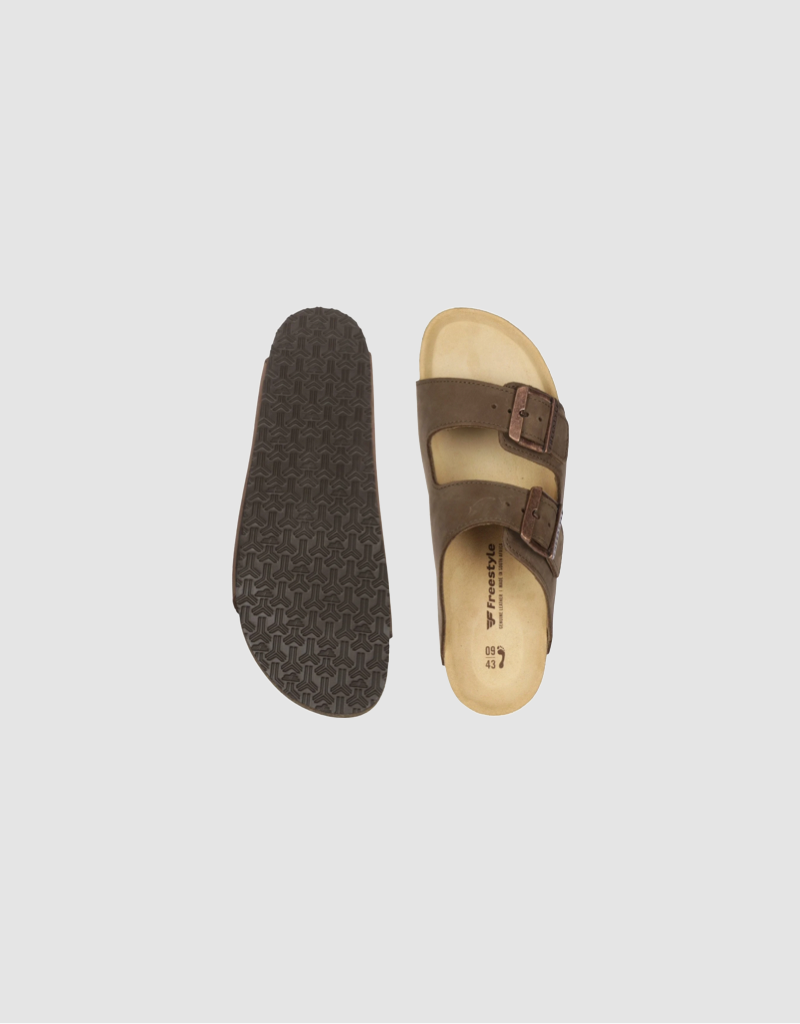 Mattheus Nubuck Sandal in Chocolate Brown