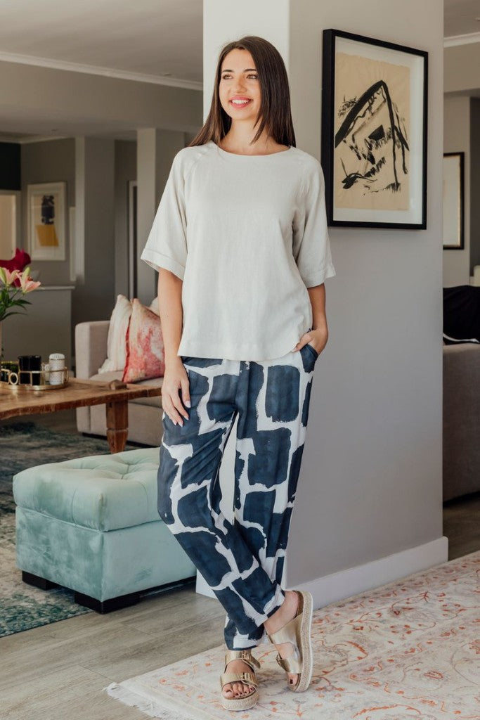 Gabs Classic Pants in Ink Impressions