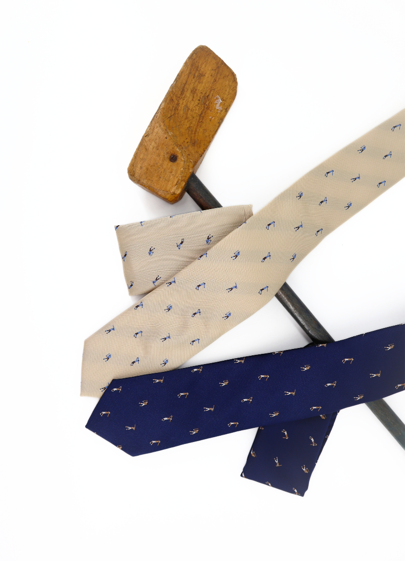Golfers Printed Tie and Pocket Square