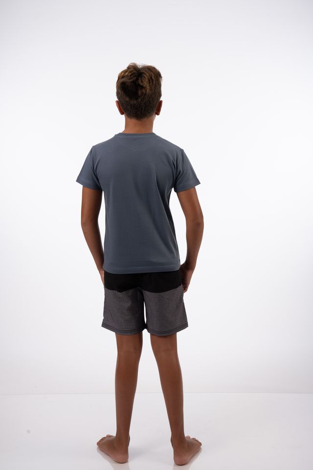 Kids Monkey Bug SS Tee in Granite Grey