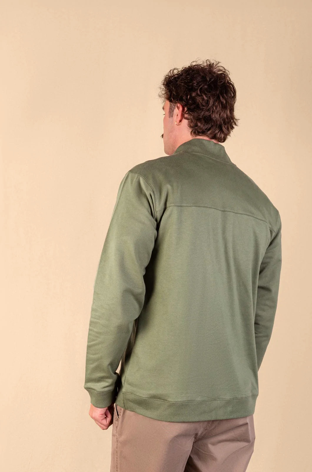 Herbivory 1/3 Zip Pullover in Olivine