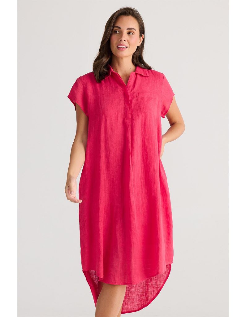 Ahoy Tunic in Raspberry Gauze