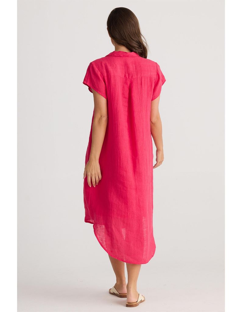 Ahoy Tunic in Raspberry Gauze