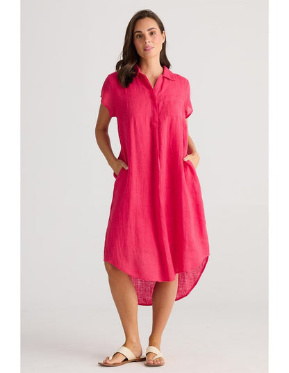 Ahoy Tunic in Raspberry Gauze