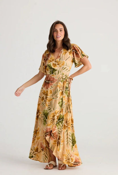 Geisha Maxi Dress in Majestic Palm