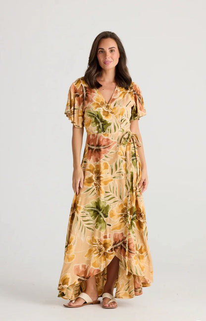 Geisha Maxi Dress in Majestic Palm