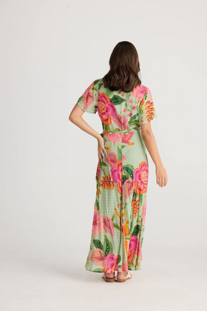 Tropics Wrap Dress in Pasito