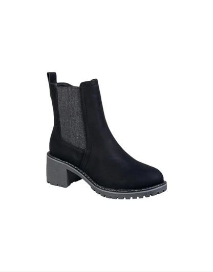 Jimi Contrast Ankle Boot in Black