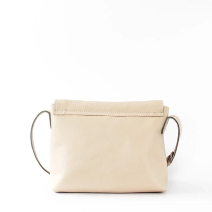 Astrid Prism Pebble Leather Crossbody in Vanilla Frappe