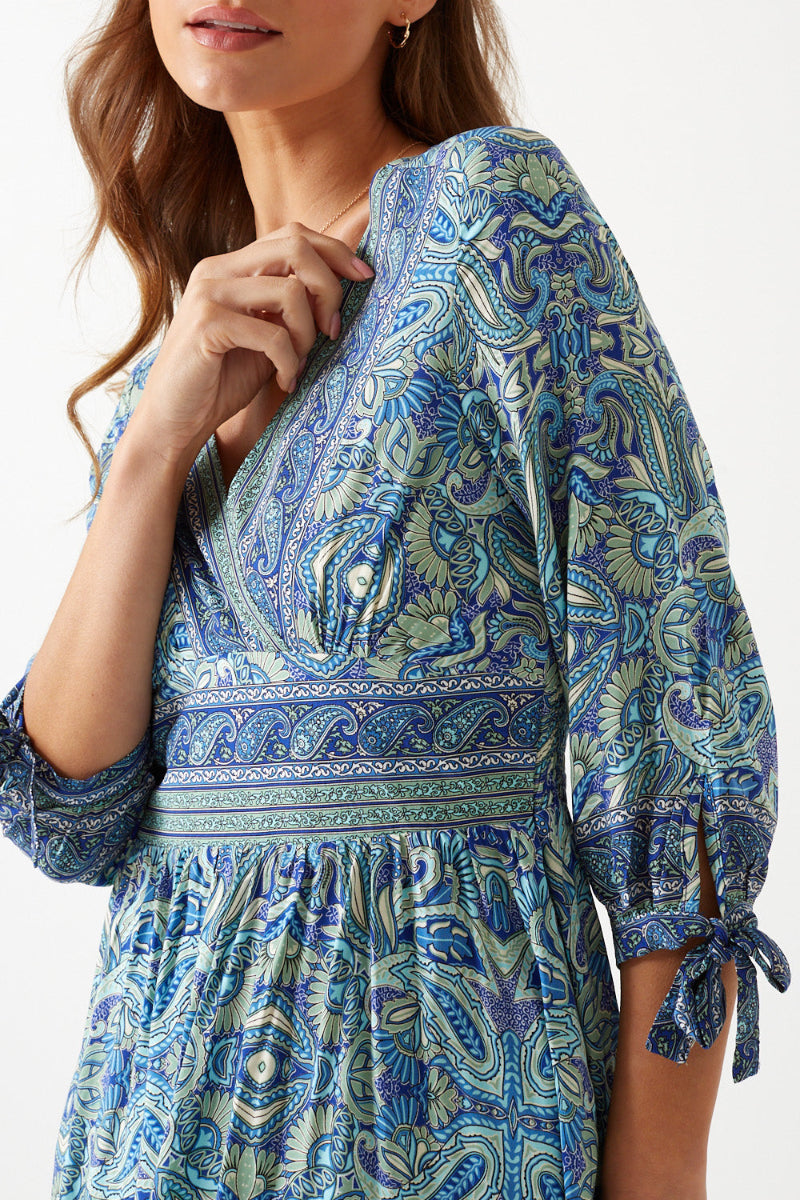 Paisley Printed Maxi Dress