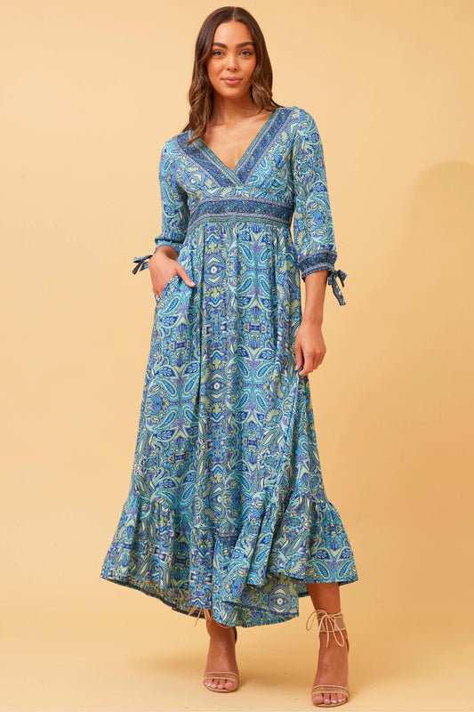 Paisley Printed Maxi Dress