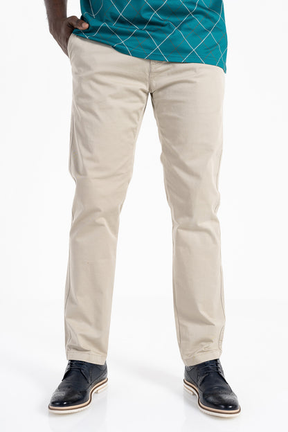 Jorge Tailored Fit Chino's in Stone