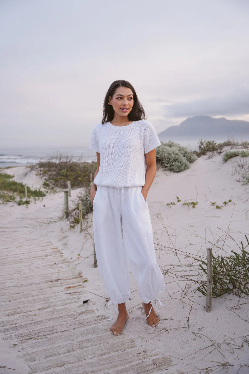 Lara Cotton Wide Leg Adjustable Pant