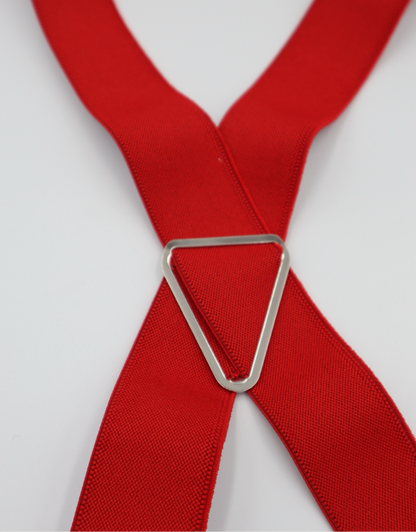 35mm 4 Clip Braces / Suspenders in Red