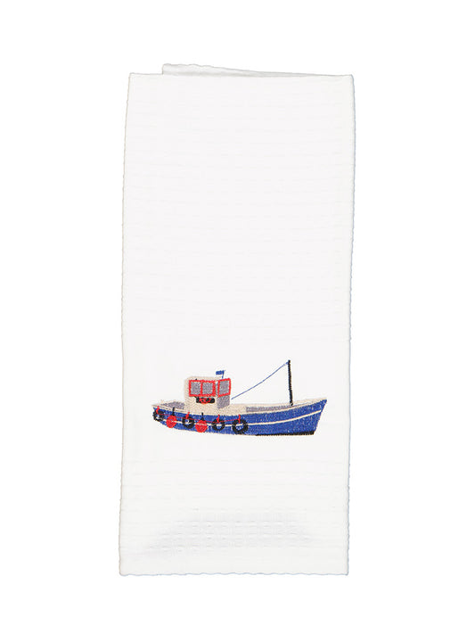 Fishing Boat Tea Towel