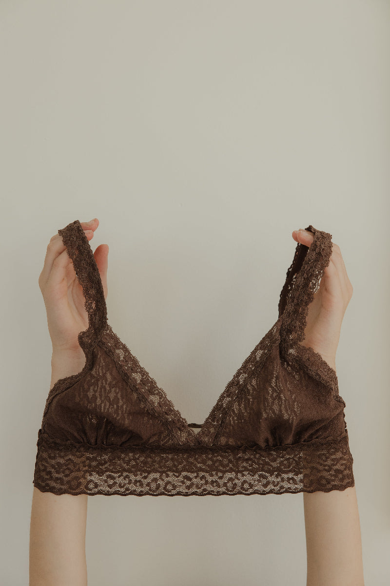 Lace Bralette in Chocolate