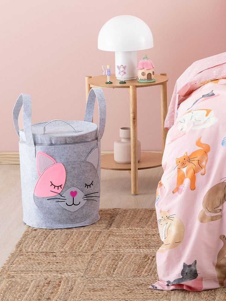 Kids Storage Basket in Cleo Cat