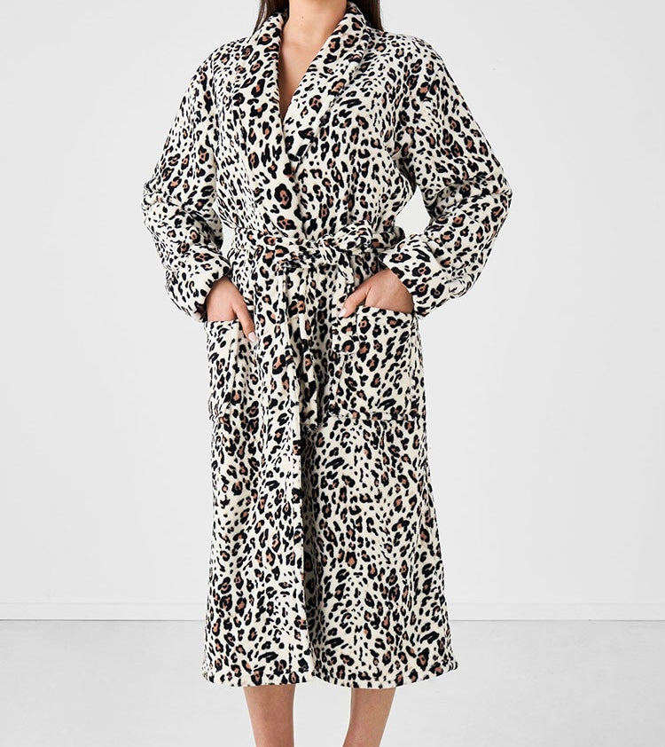 Leopard Print Bathrobe