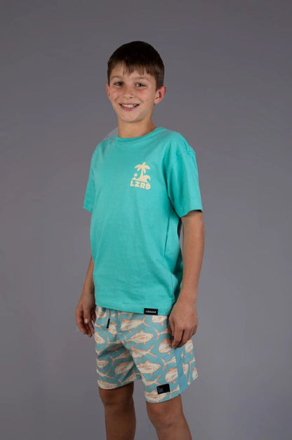 Alley Teens Tee in Pool Blue