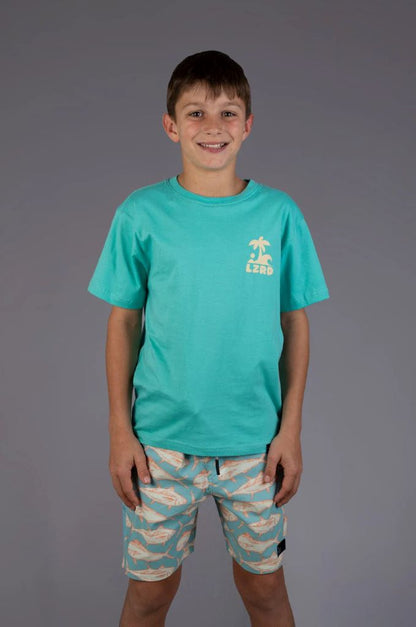 Alley Teens Tee in Pool Blue