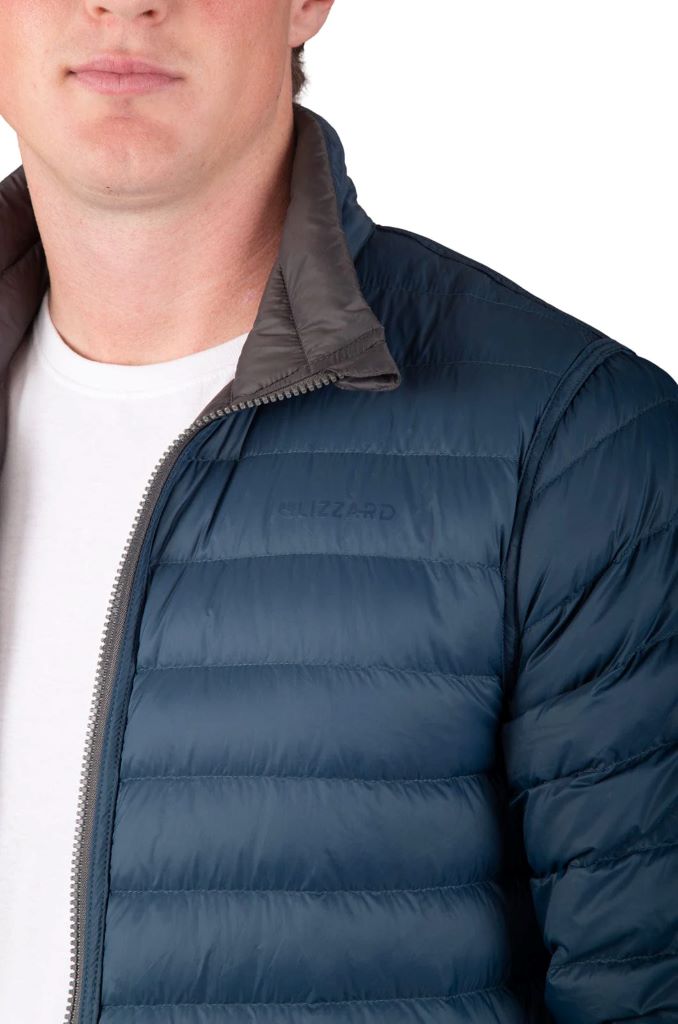 Regal Reversible Puffer in Gunmetal Grey/Legion Blue