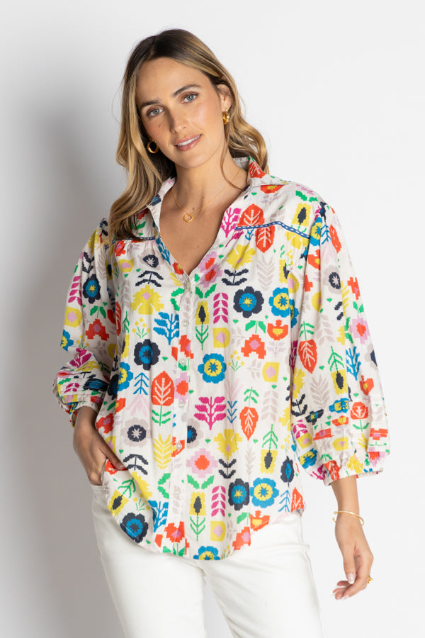 Kalina Cotton Shirt in White