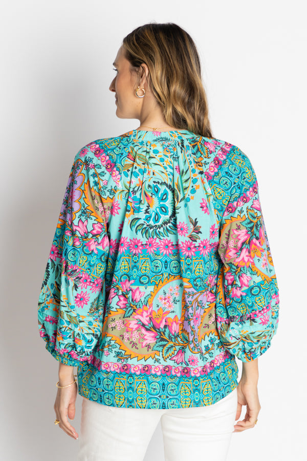 Ratana Cotton Shirt in Lagoon