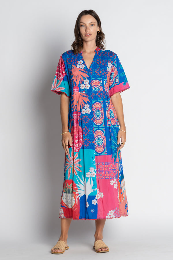 Busena Midi Dress in Ocean