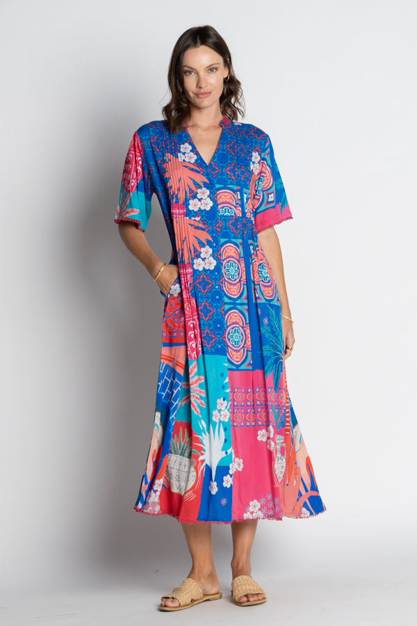 Busena Midi Dress in Ocean