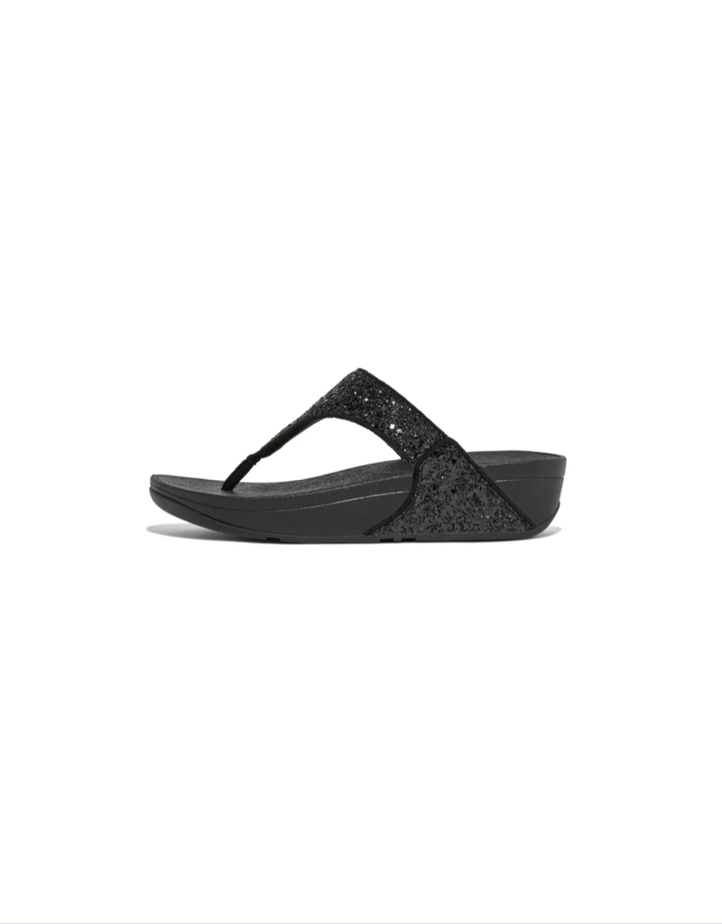 Lulu Glitter Sandal in Black