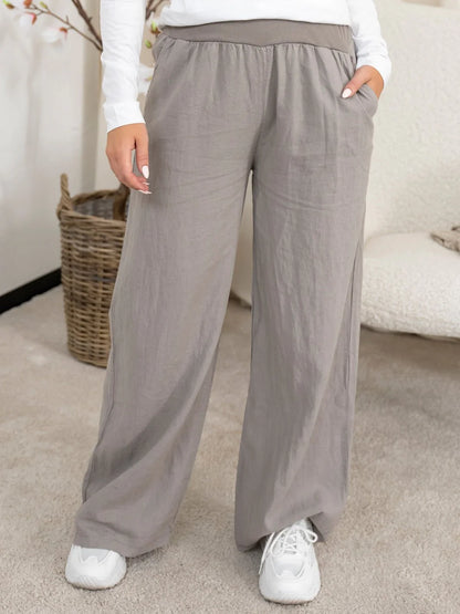 Anette Linen Pants in Fango