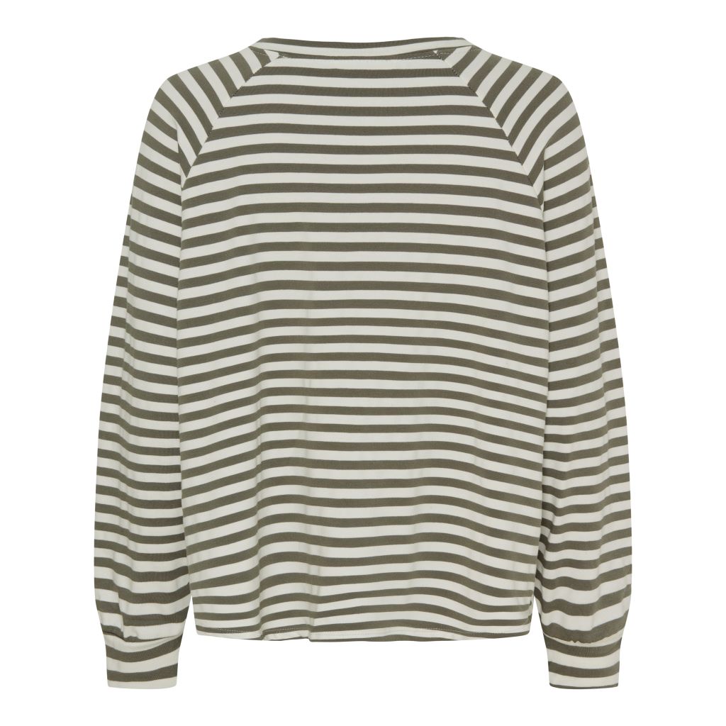 MDC Wilma Striped Blouse in Fango / White