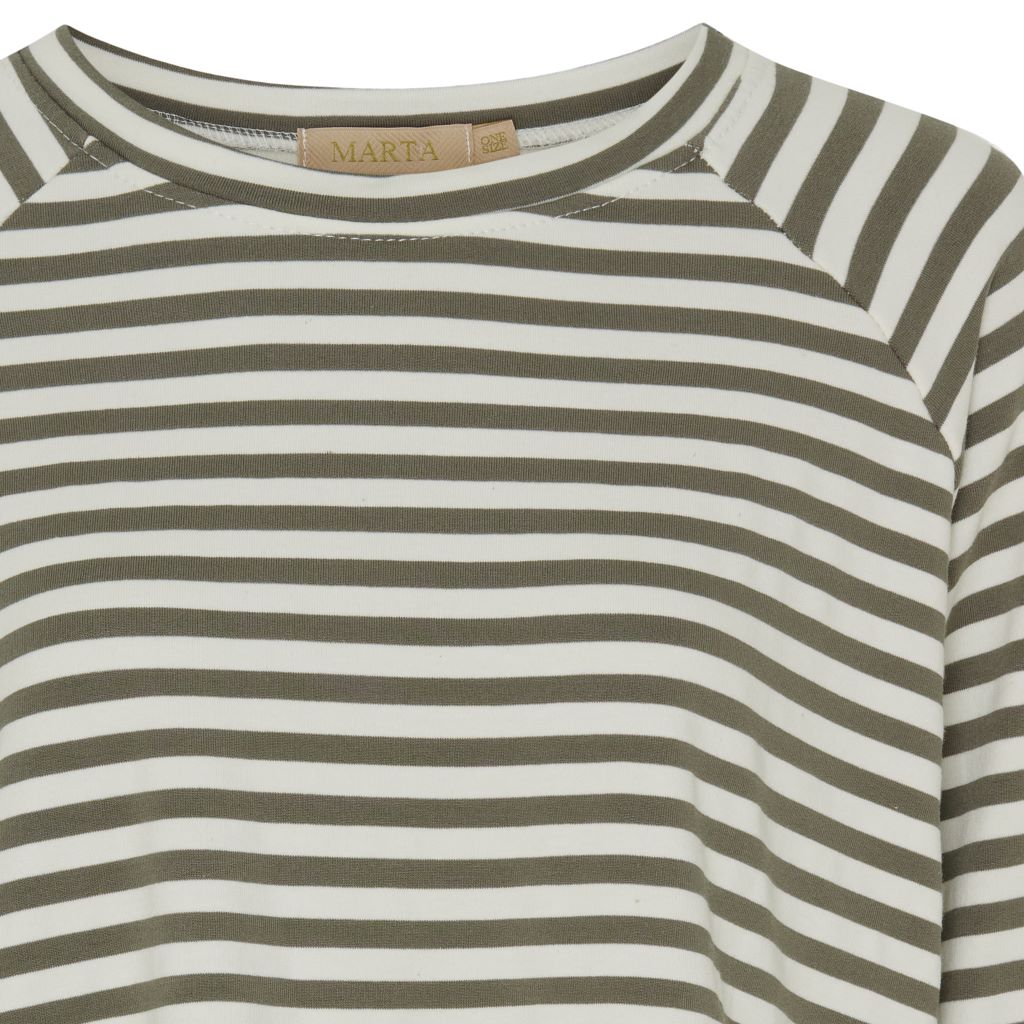 MDC Wilma Striped Blouse in Fango / White