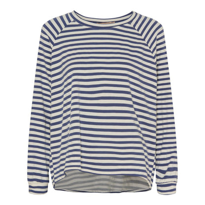 MDC Wilma Striped Blouse in Jean / White