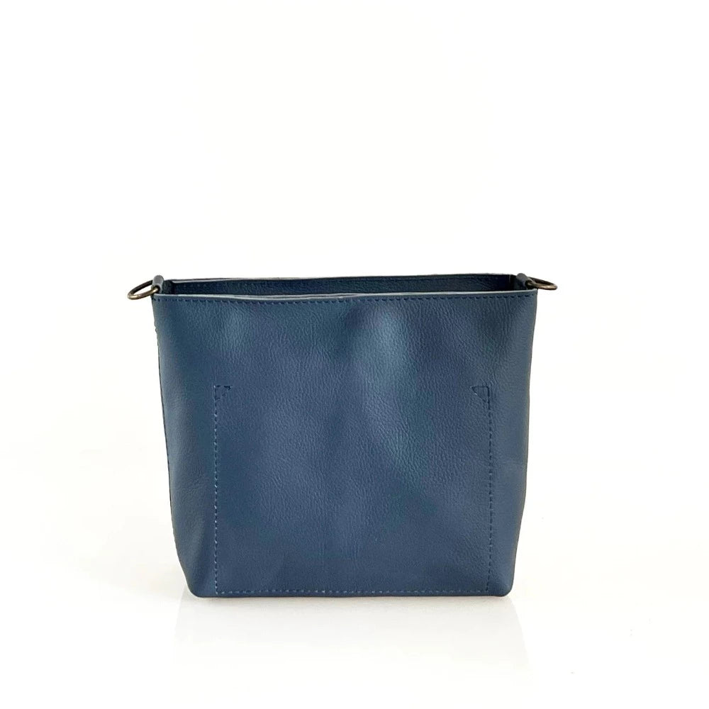 Maxie Petite Orion Blue Leather Crossbody