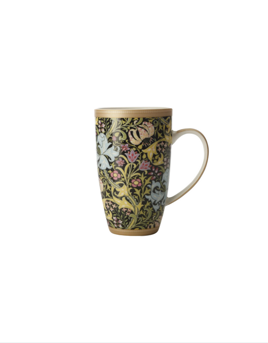 Black Golden Lily Coupe Mug - William Morris Collection