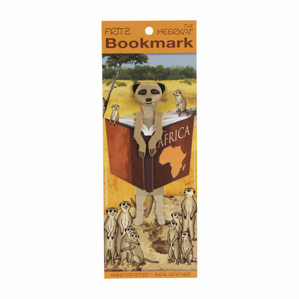 Leather Meerkat Bookmark