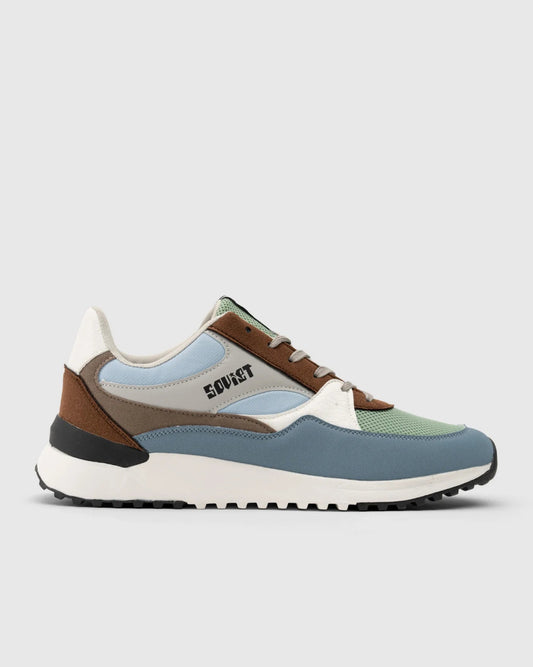 Elgin Sneaker in Blue / Olive / Brown / White
