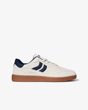 Stamford Faux Suede Sneakers in Cream / Navy / Gum