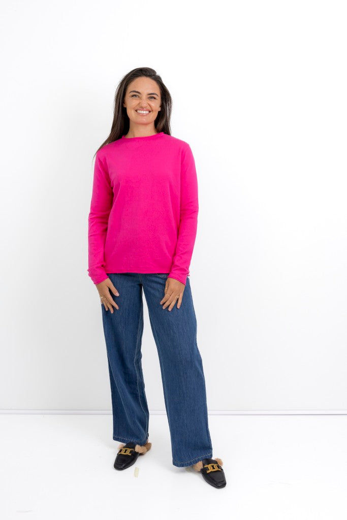 Milan Classic Funnel Neck in Cerise