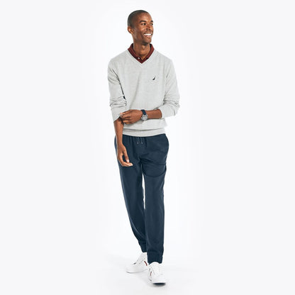 Navtech V-Neck Sweater in Heather Grey