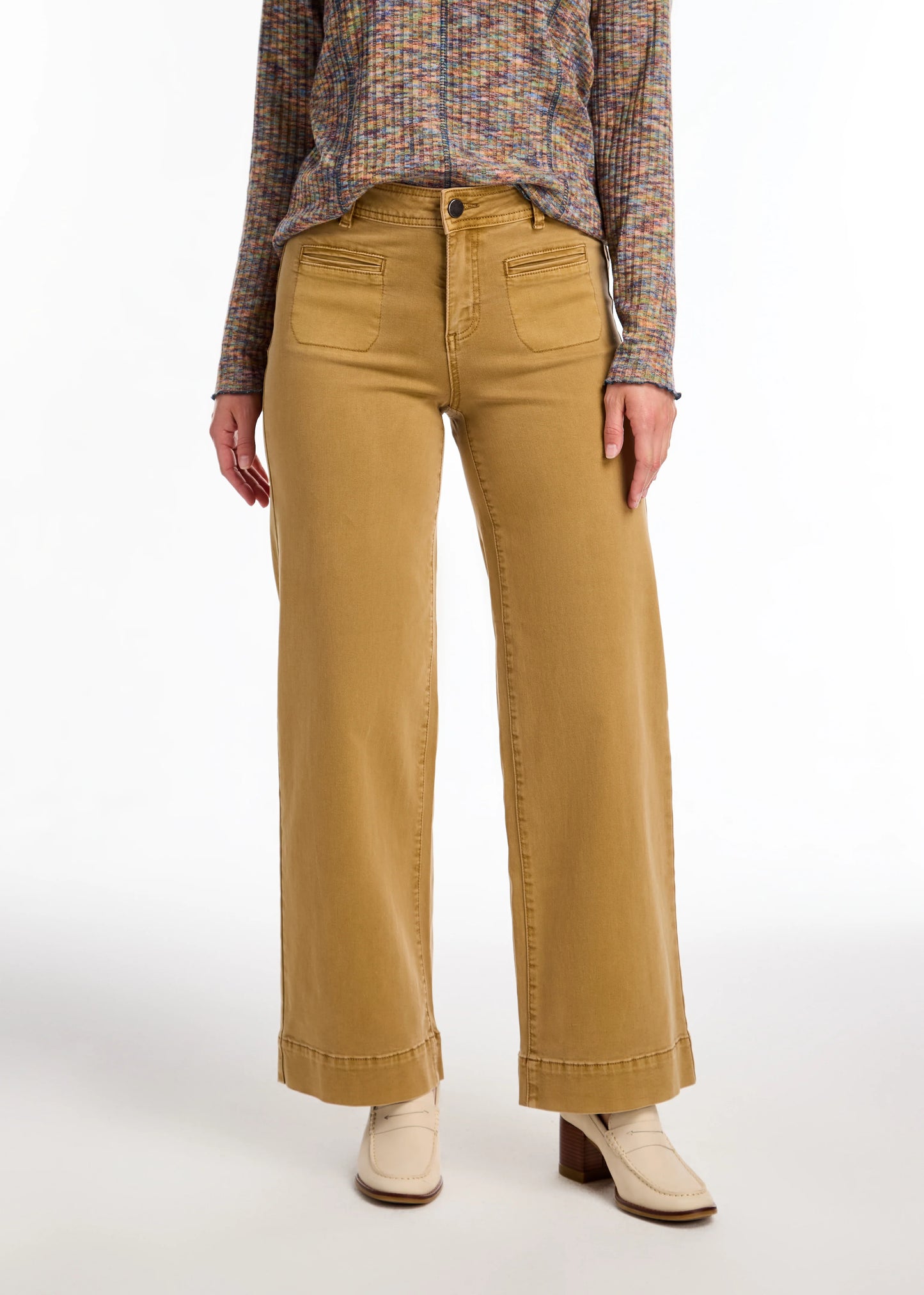 Olivia Wide Leg Jeans in Golden