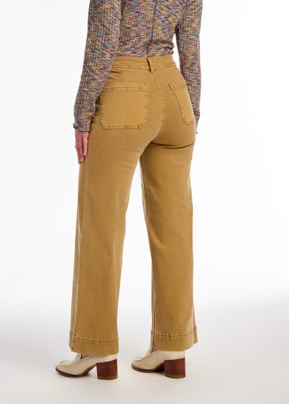 Olivia Wide Leg Jeans in Golden