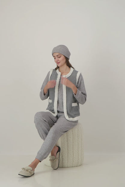 Sherling Lined Waistcoat in Grey