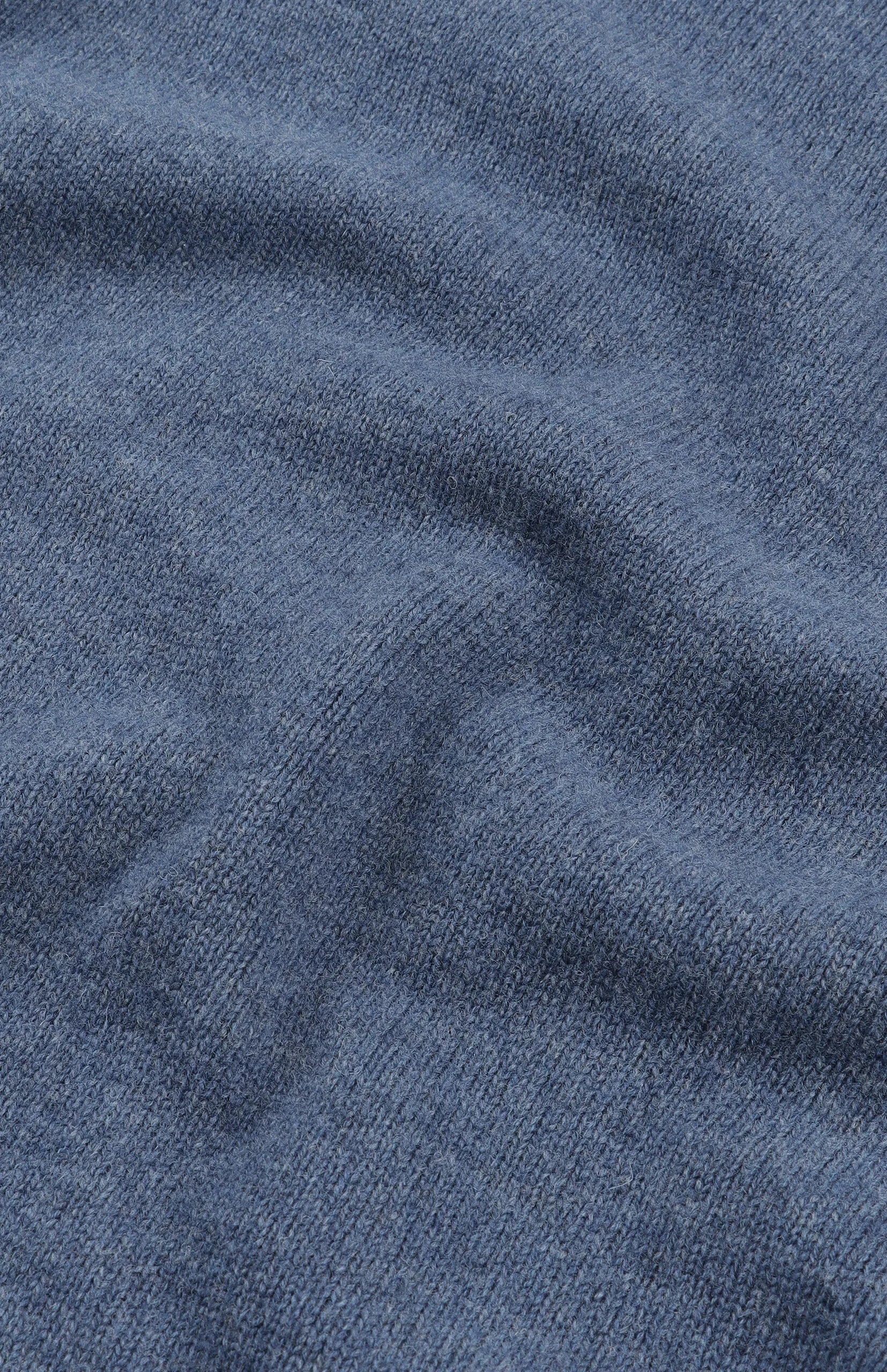 Henry Lambswool V-Neck Sweater in Mid Blue